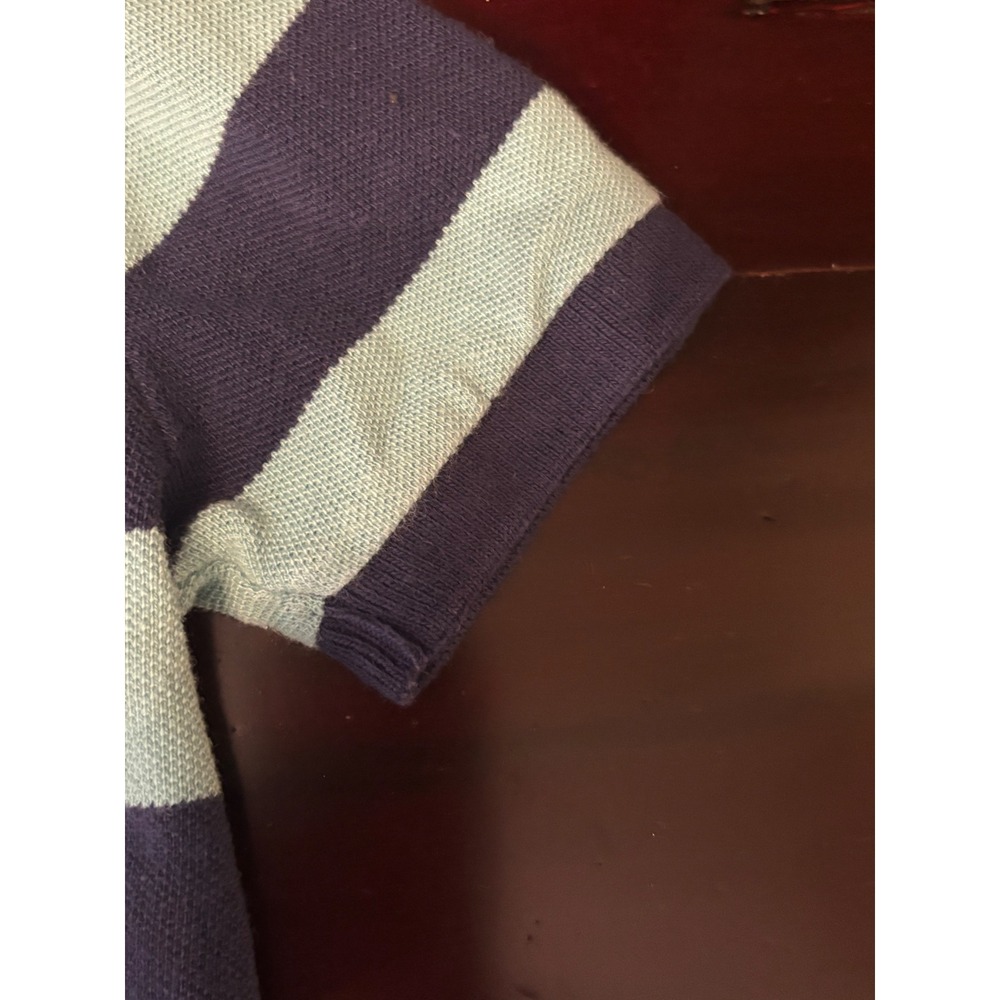 Polo Ralph Lauren Kids Navy Light Blue Striped Short Sleeve Polo Shirt 2T - Picture 4 of 10